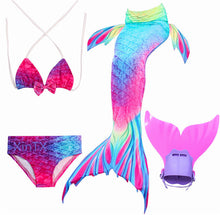 2018 NEW!Children Mermaid Tail with Monofin Kids Girls Costumes Swimming Mermaid Tail Mermaid Swimsuit Flipper for girls
