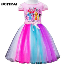 2-8 Yrs Big Kids Baby Girls Dress Little Pony Summer Girl Rainbow Dresses girls princess For Children Costume Vestidos