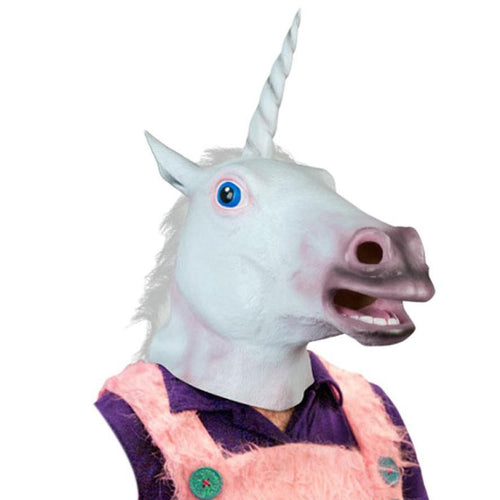 Halloween Suppliers Accoutrements Magical Unicorn Mask Latex Animal Costume Prop Toys Party Halloween Free Shipping