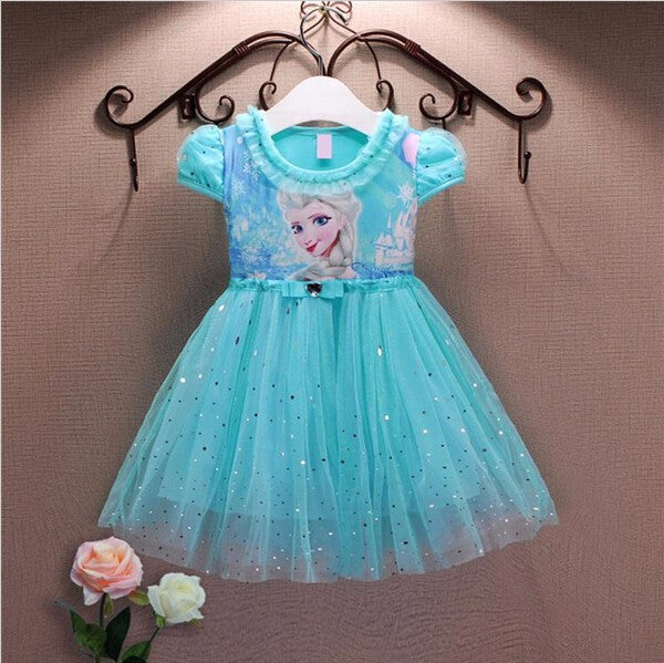 Girl Dresses Summer Brand Baby Kid Clothes Princess Anna Elsa Dress Snow Queen Cosplay Costume Party Children Clothing New Years