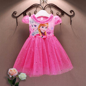 Girl Dresses Summer Brand Baby Kid Clothes Princess Anna Elsa Dress Snow Queen Cosplay Costume Party Children Clothing New Years