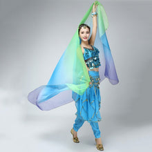 Gradient Veil Shawl Face Scarf Women Dance Belly Bollywood Costume Silk-like New