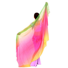 Gradient Veil Shawl Face Scarf Women Dance Belly Bollywood Costume Silk-like New