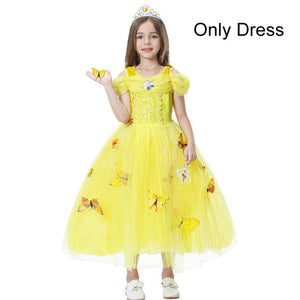 LZH Girls Sleeping Beauty Princess Party Dresses Children Fancy Rapunzel Dress Easter Carnival Costume For Kids Girls Clothing